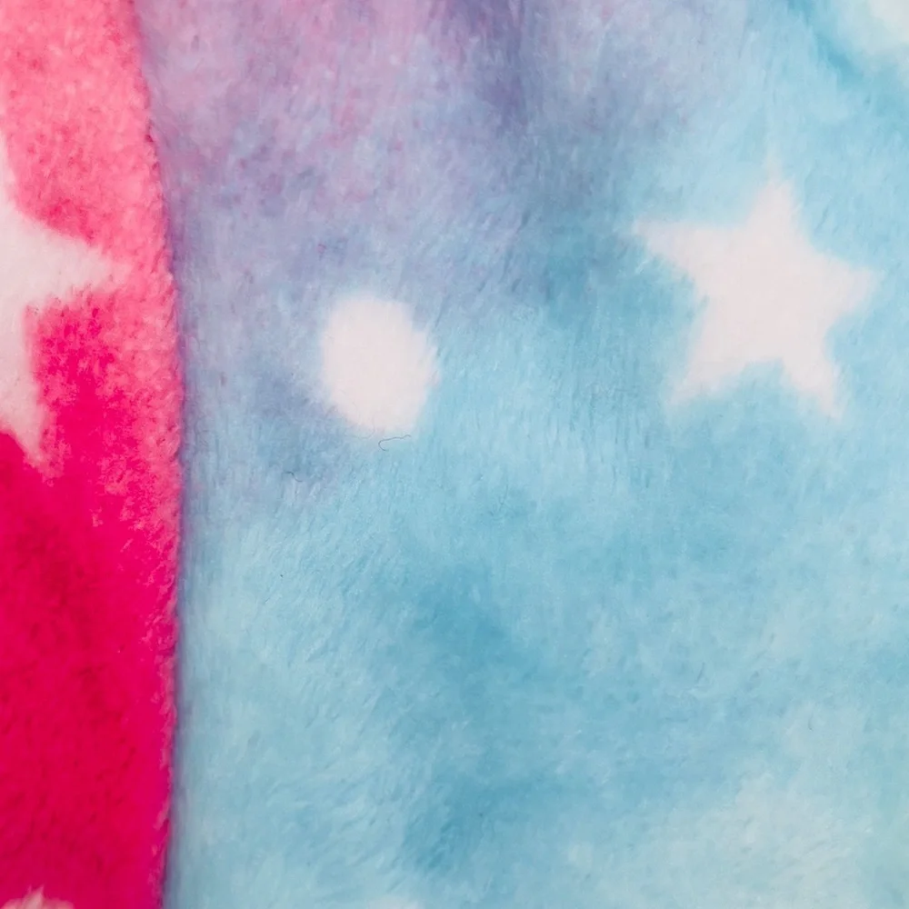 Girls Unicorn Hooded Kids Robe - Pink, Blue, White Sz 110